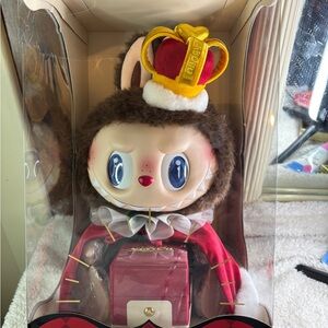 Pop Mart The Monster Let’s Checkmate Series Vinyl Plush Toy with Crown 13” Tall